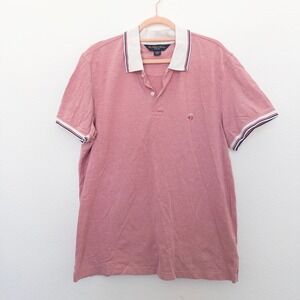 Brooks Brothers Mens Polo Shirt Size XL Pink‎ Slim Fit Preppy Classic Golf Retro